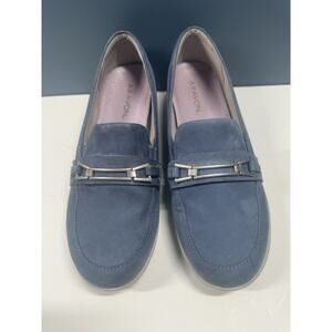Aravon Loafer Shoes Women’s 8 Blue Suede Leather‎ Toe Slip On C10140 Elvis